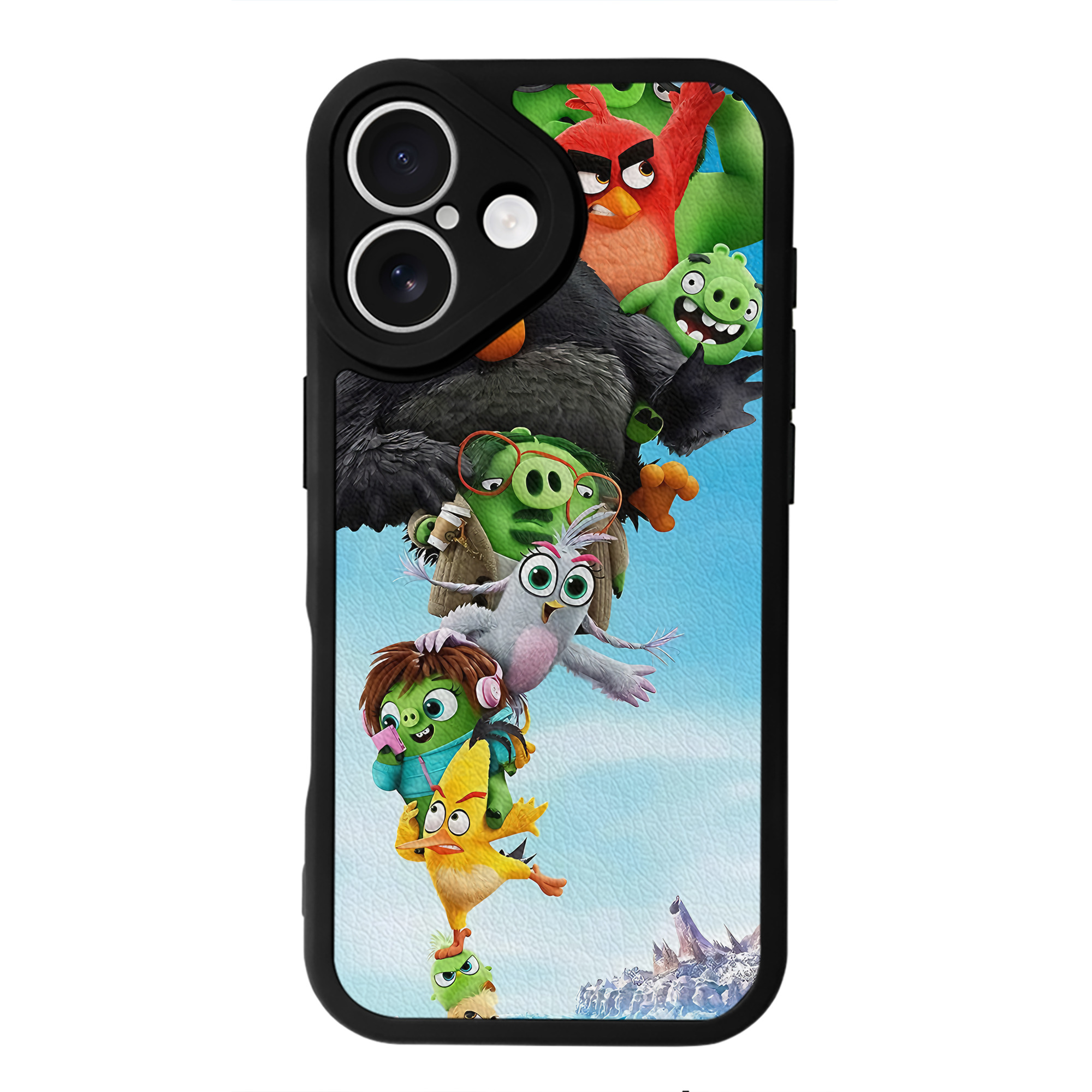 （画像用） Angry Birds アングリーバード 【iPhone 16シリーズ対応】シリコンスマホケース（レザー調） 材質：シリコン
